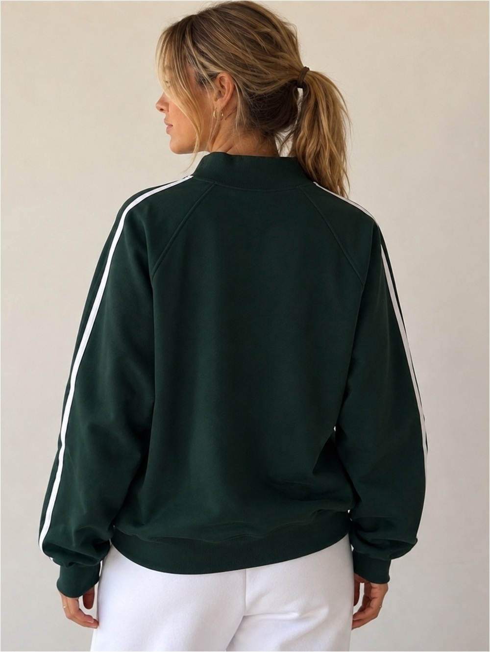 PARKE Sport Stripe Mockneck Forest L/XL NWT SOLD OUT - Picture 5 of 5